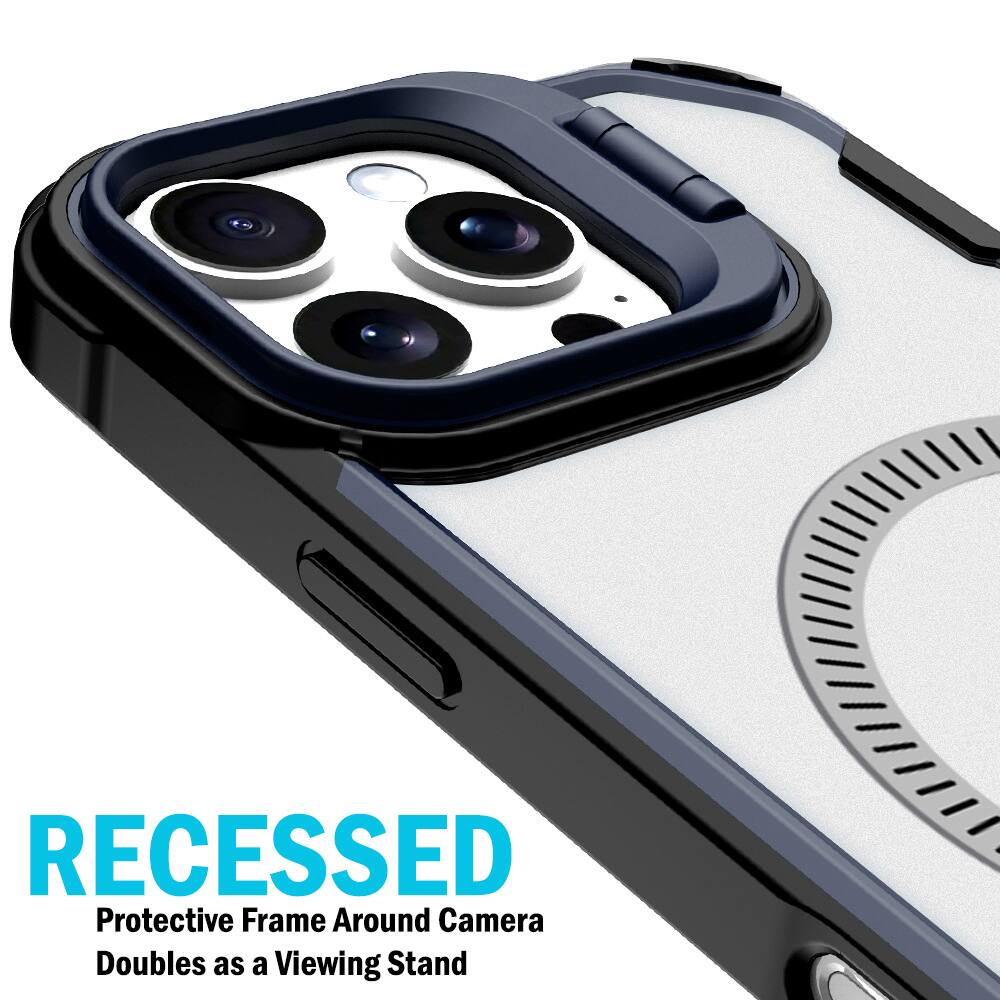 RECESSED  
Protective Frame Around Camera Doubles as a Viewing Stand