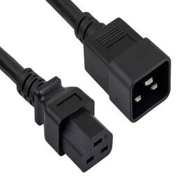 Sanoxy - Cables and Adapters; 8ft 12 AWG 20A 250V Heavy Duty Power Cord (IEC320 C20 to IEC320 C21) - Black