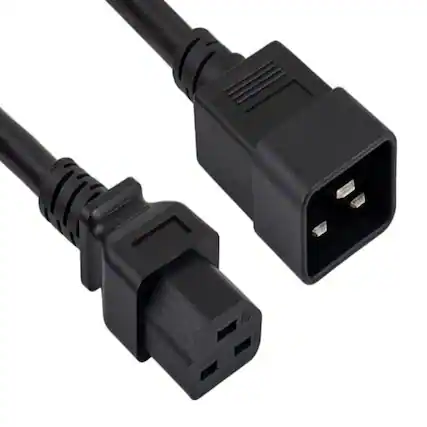 Front. Sanoxy - SANOXY Cables and Adapters; 8ft 12 AWG 20A 250V Heavy Duty Power Cord (IEC320 C20 to IEC320 C21) - Black.