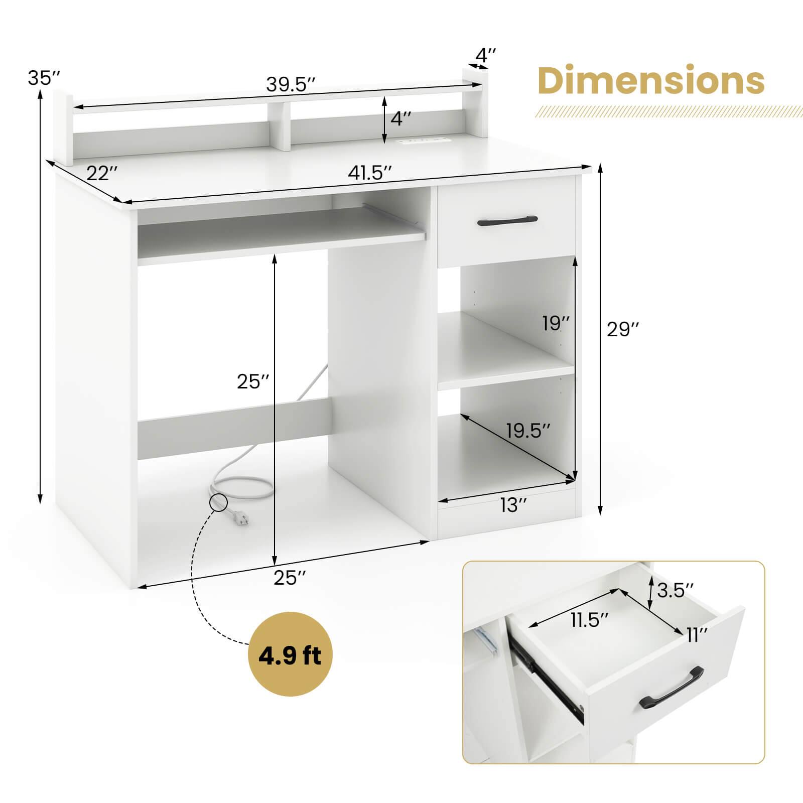 Dimensions
- 35"
- 39.5"
- 41.5"
- 22"
- 25"
- 25"
- 4.9 ft
- 29"
- 19"
- 19.5"
- 13"
- 11.5"
- 11"
- 3.5"
- 4"