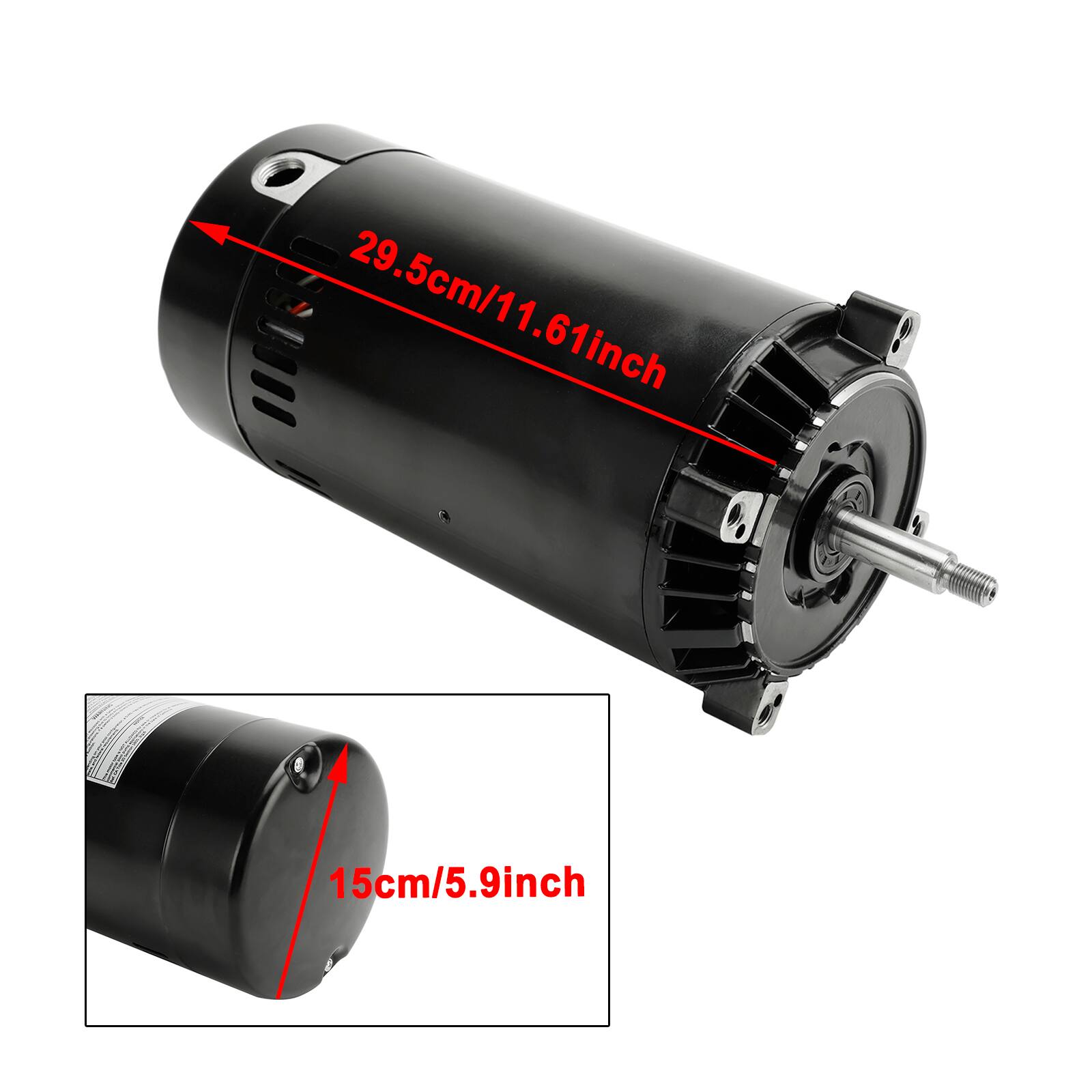 29.5cm/11.61inch  
61inch  
15cm/5.9inch