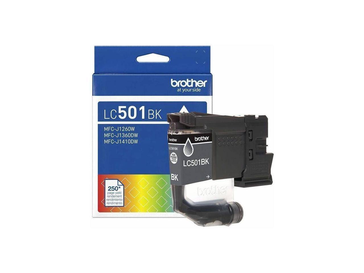 brother at your side LC 501 BK MFC-J1260W MFC-J1360DW MFC-J1410DW brother e LCSONBK brother 250* page yield rendement rendimiento rendimento k POU LC501BK BK brother