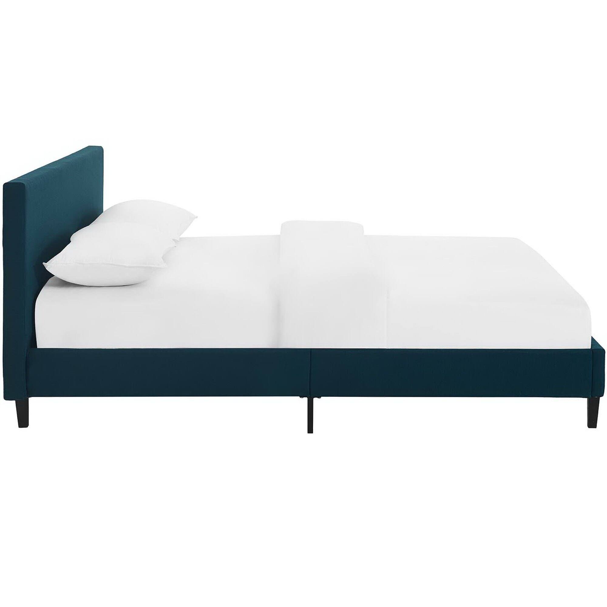Back. Modway - Horizon Stainless Steel Queen Bed Frame - Gray.