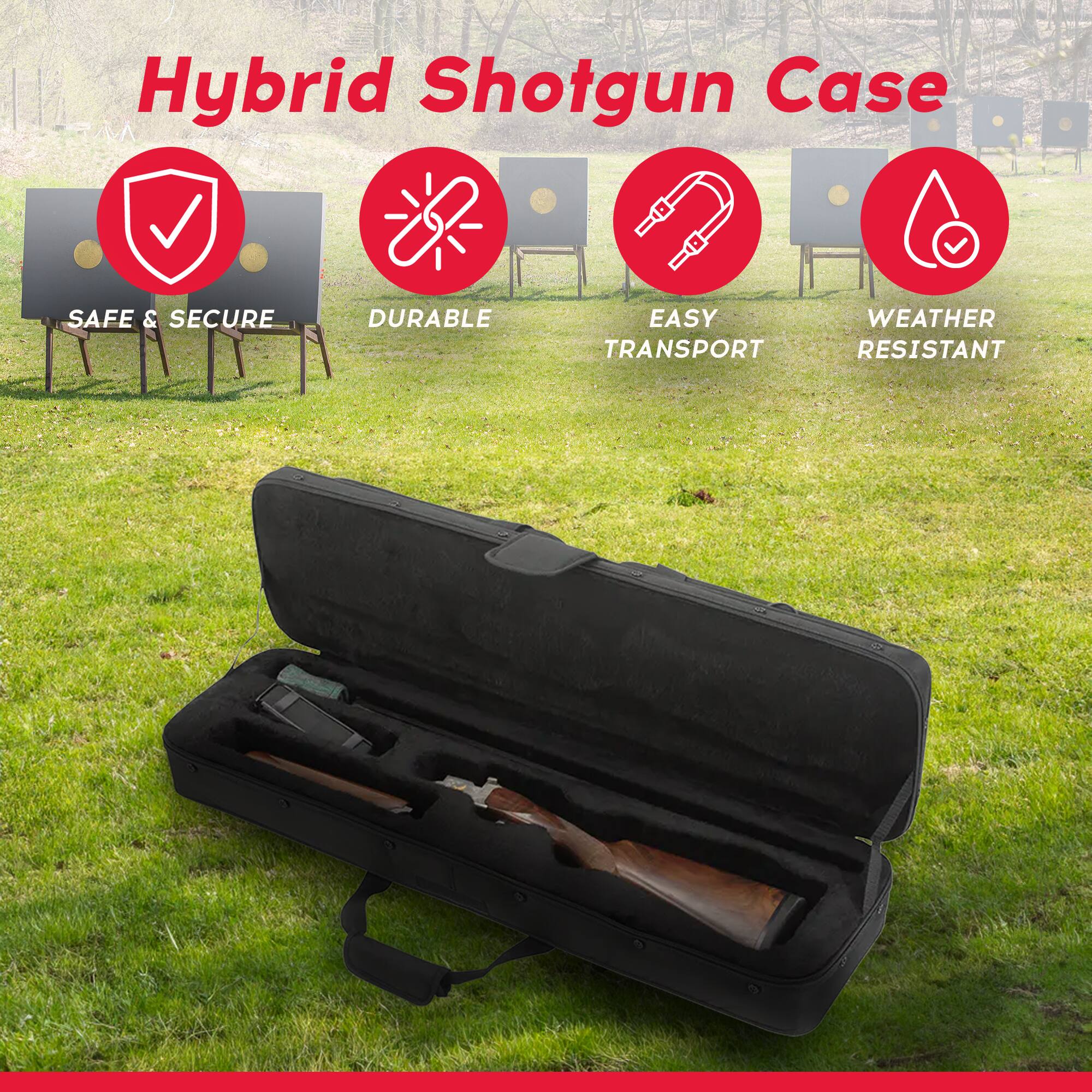 Hybrid Shotgun Case

- SAFE & SECURE
- DURABLE
- EASY TRANSPORT
- WEATHER RESISTANT