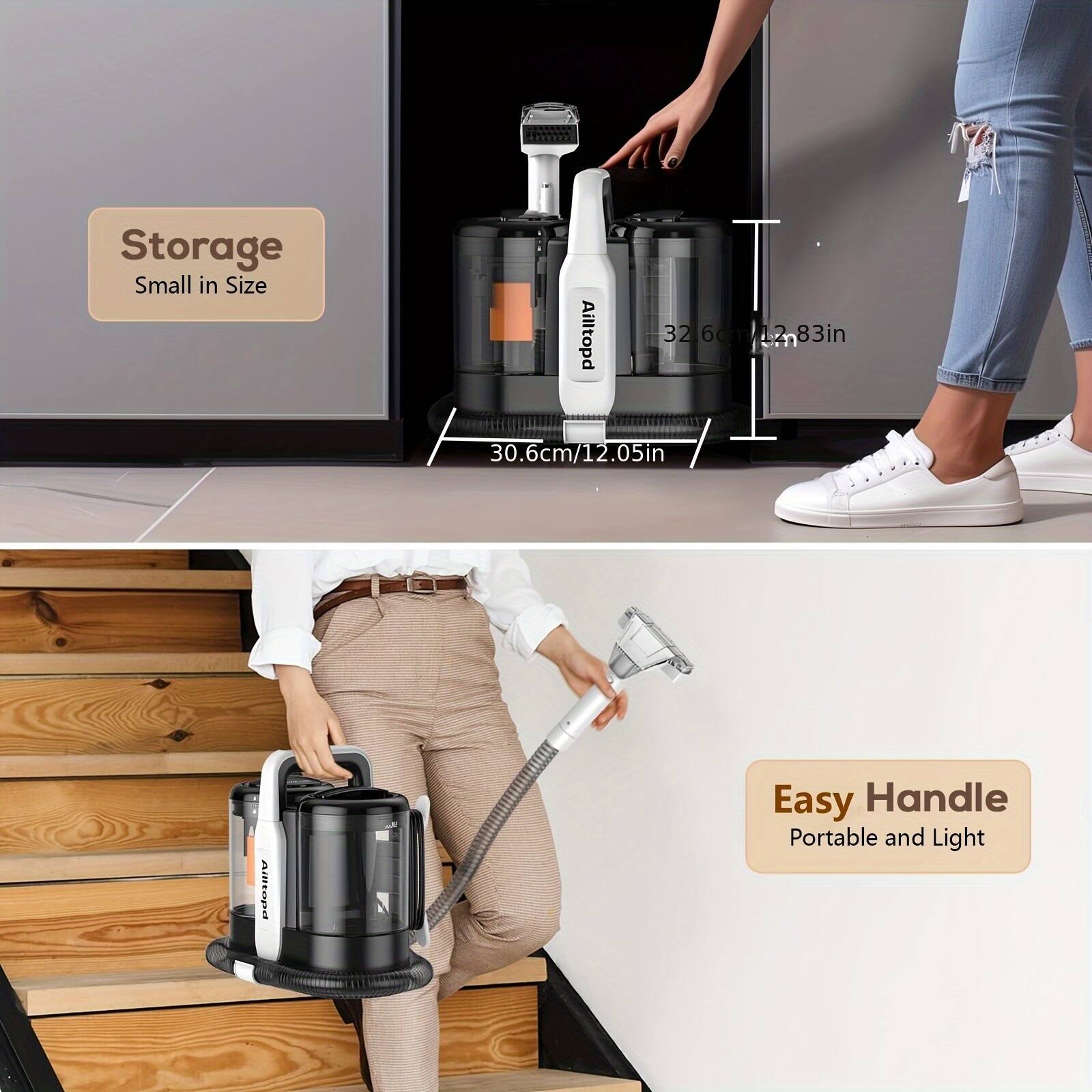 Storage Small in Size Ailltopd 32.6cm/12.83in 30.6cm/12.05in Alitopd Easy Handle Portable and Light