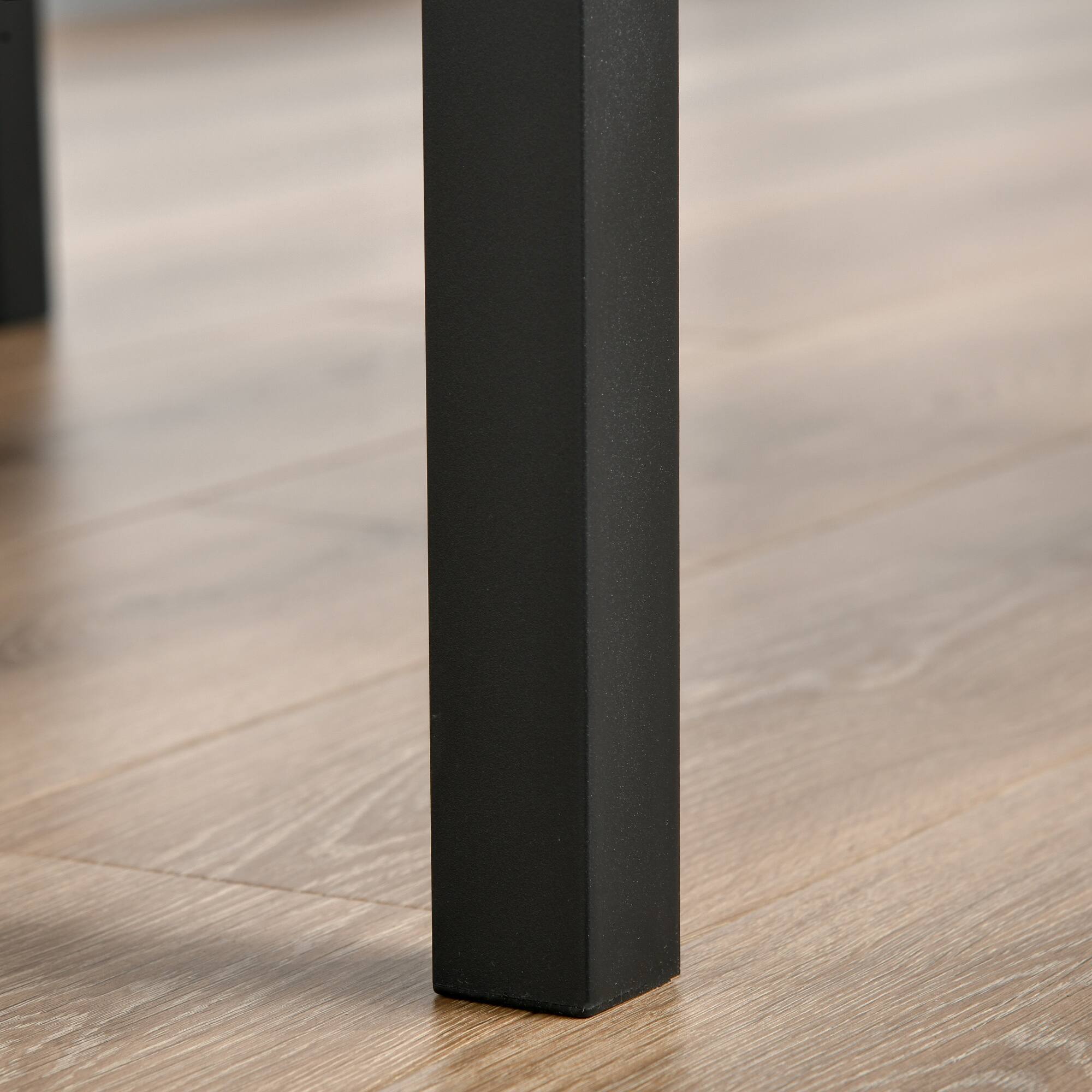 Alt View 7. Homcom - 3 Piece Counter Height Bar Table and Chairs Set, Industrial Small Dining Table Set for 2, Square Kitchen Table - Walnut and Black.