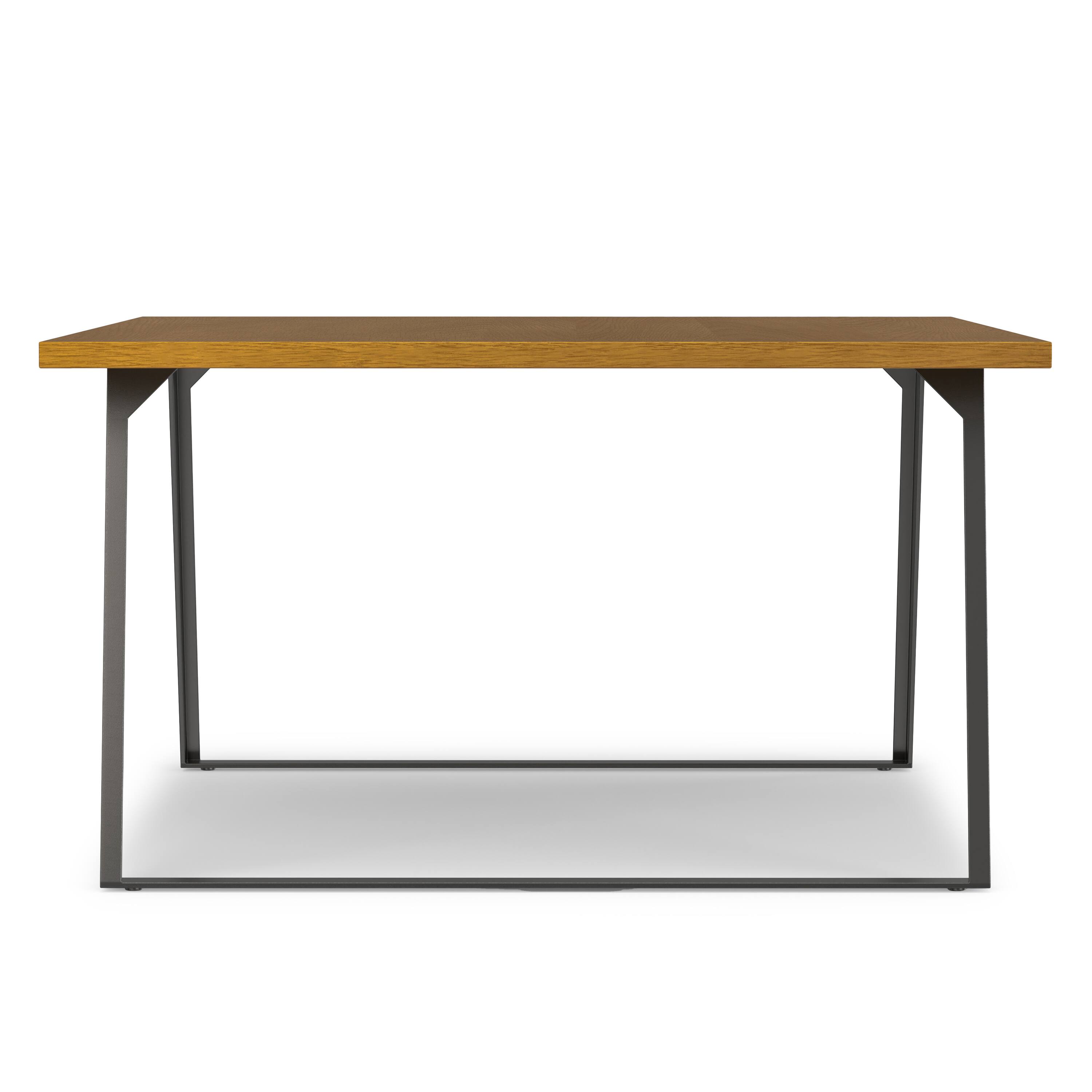 Alt View 1. Simpli Home - Lowry 54 inch x 54 inch Square Modern Industrial Square Dining Table in Oak Veneer - Oak Veneer.