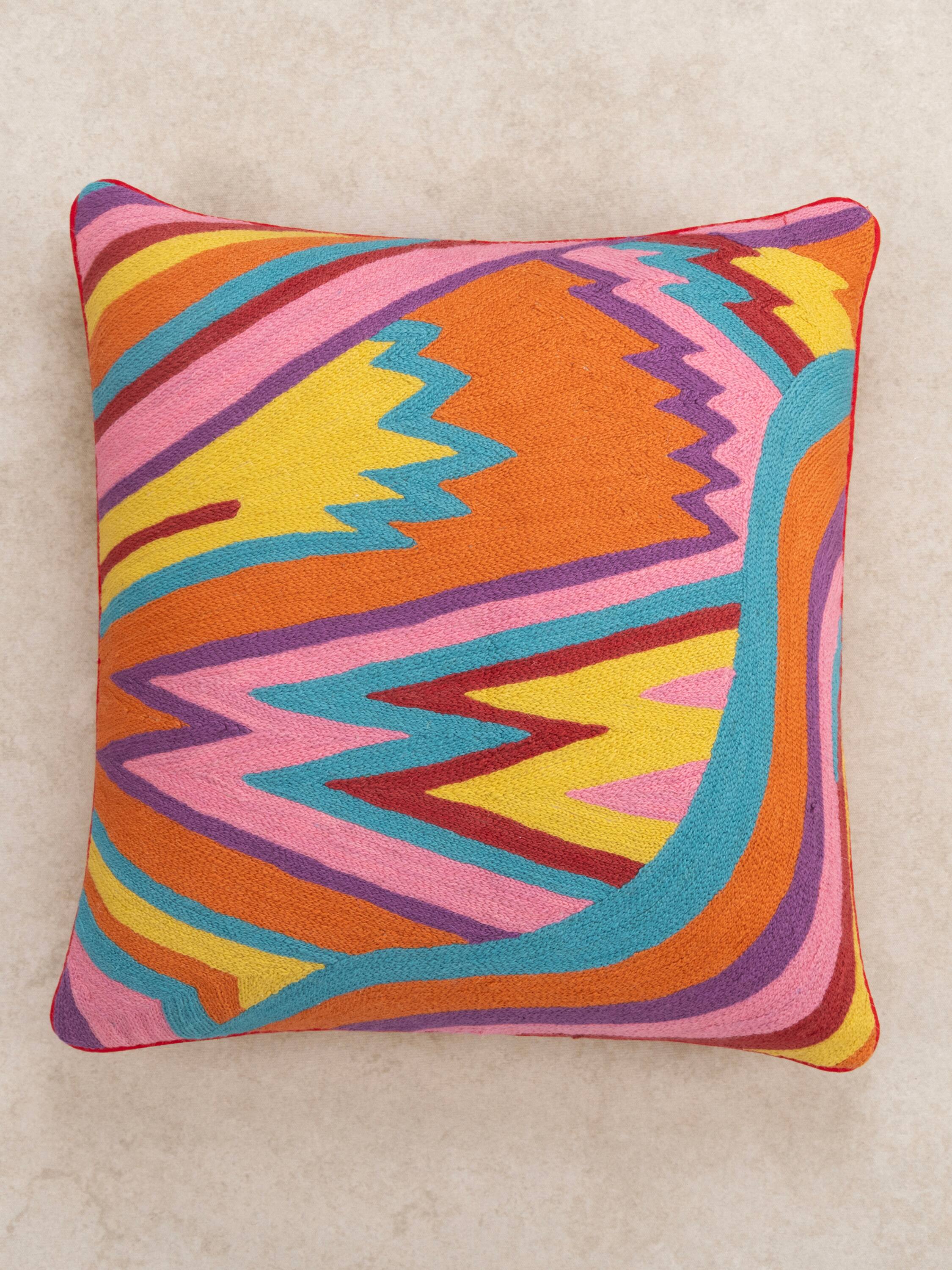 Front. GAURI KOHLI - Ramona Pillow - Multicolored.
