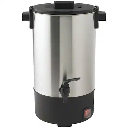 Front. Nesco - 25-Cup Stainless Steel Coffee Urn - Matte Stainless Steel.