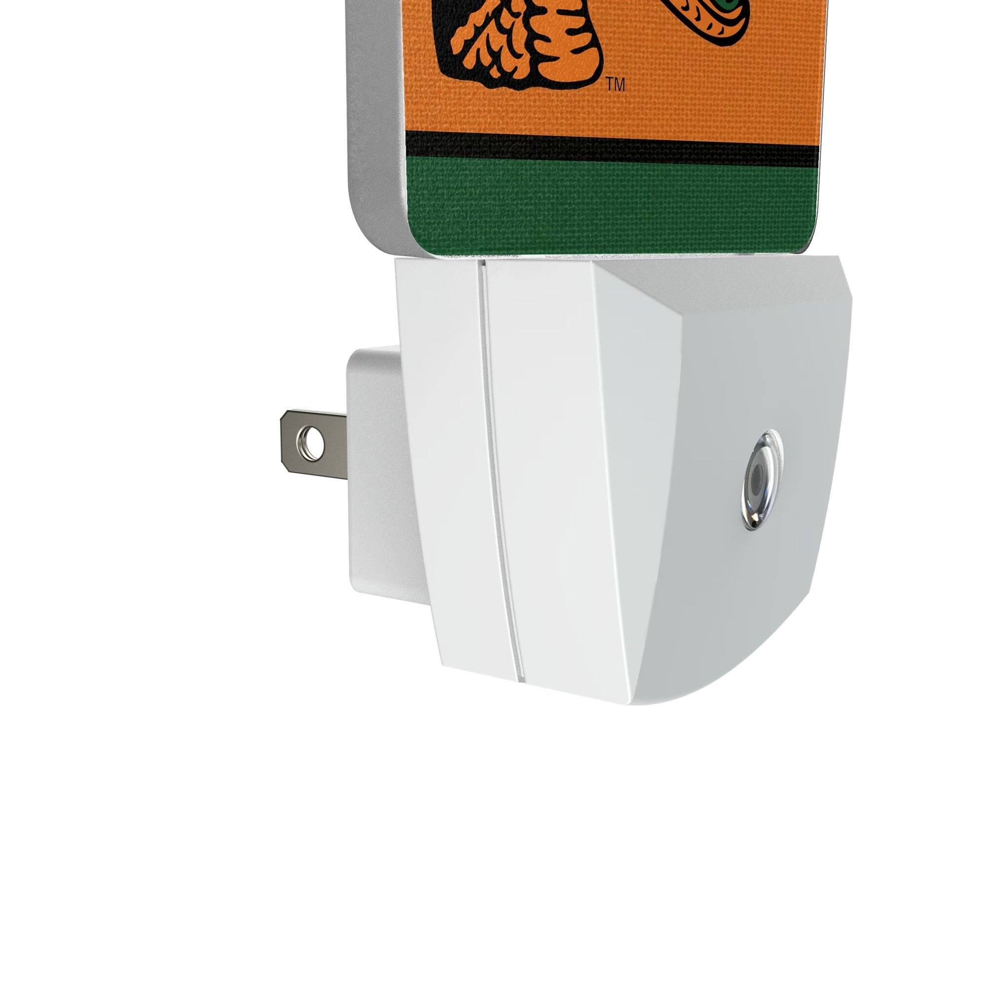 Alt View 2. Keyscaper - Florida A&M Rattlers Stripe Design Nightlight 2-Pack - Multicolor.