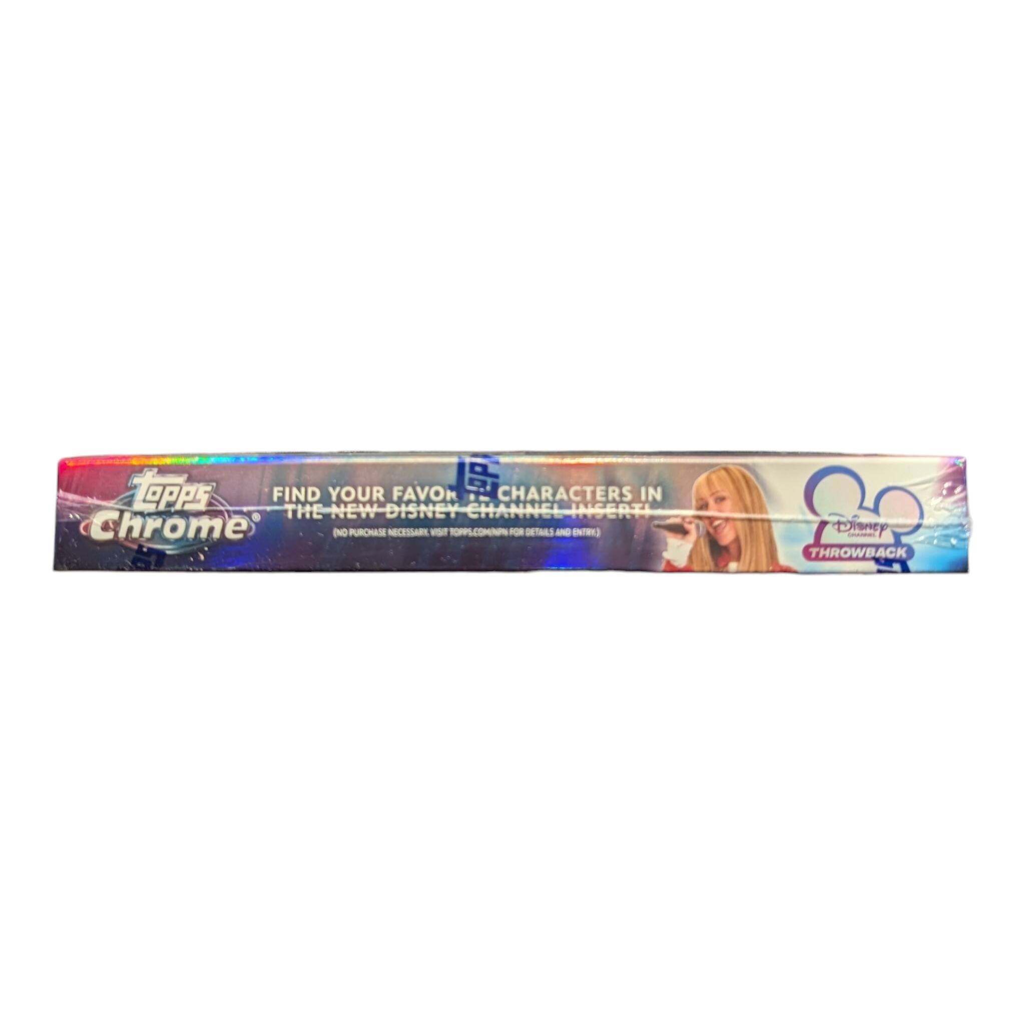 FIND YOUR FAVORITE CHARACTERS IN THE NEW DISNEY CHANNEL CHROME INSERT! NO PURCHASE NECESSARY. VISIT TOPPS.COM/DETAILS FOR DETAILS AND ENTRY.