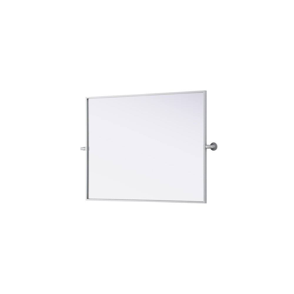Alt View 1. Elegant Kitchen and Bath - Amoura 27X36 Pivot Mirror In Silver - Silver.