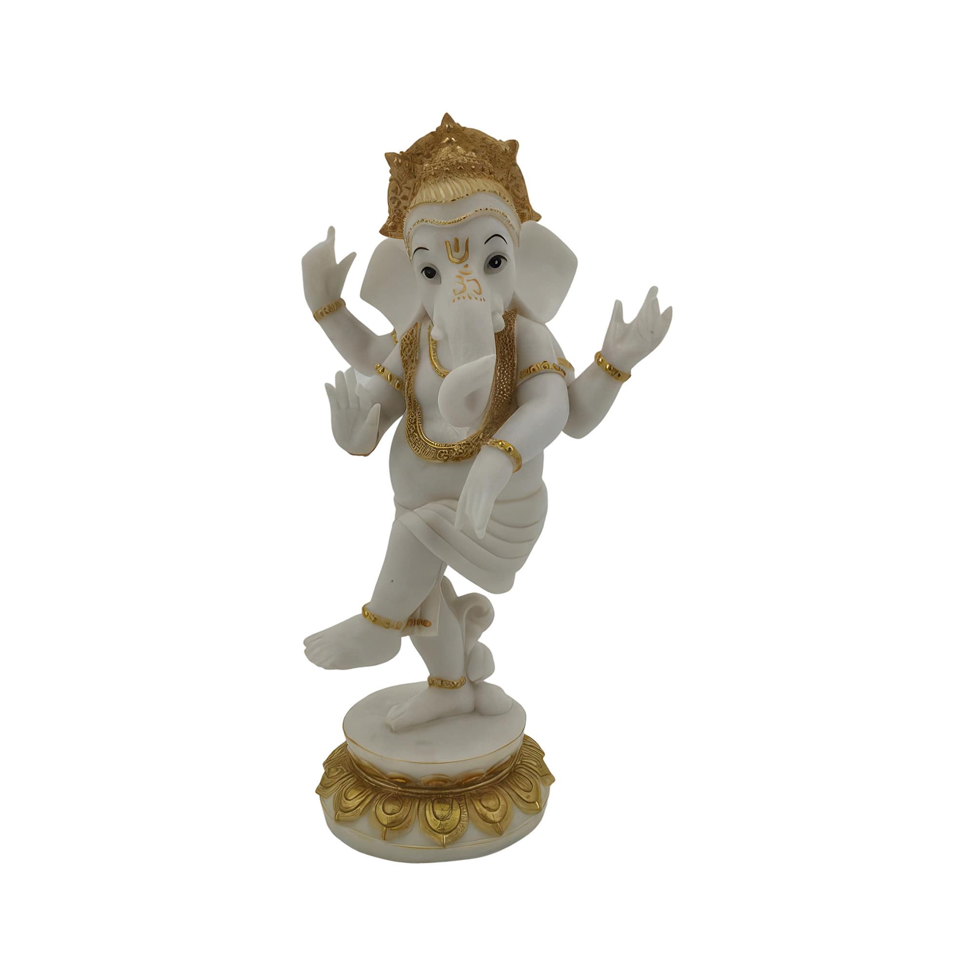 FC Design - 13"H Ganesha with Crown Figurine Statue Office Desk Tabletop Home Decor Gift - Multi-Color