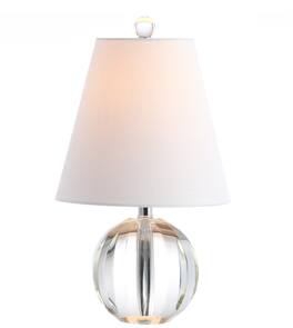 Jonathan Y - Goddard 16" Crystal Ball/Metal LED Table Lamp, Clear - Clear/White