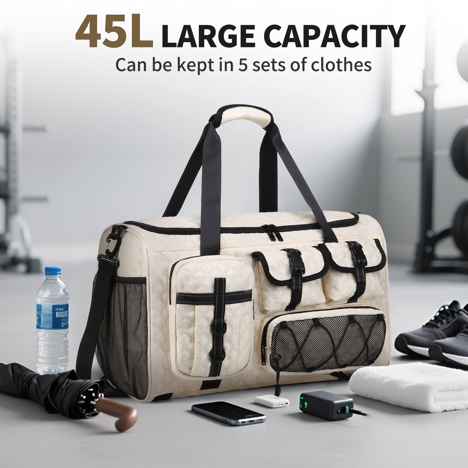 45L LARGE CAPACITY  
Can be kept in 5 sets of clothes