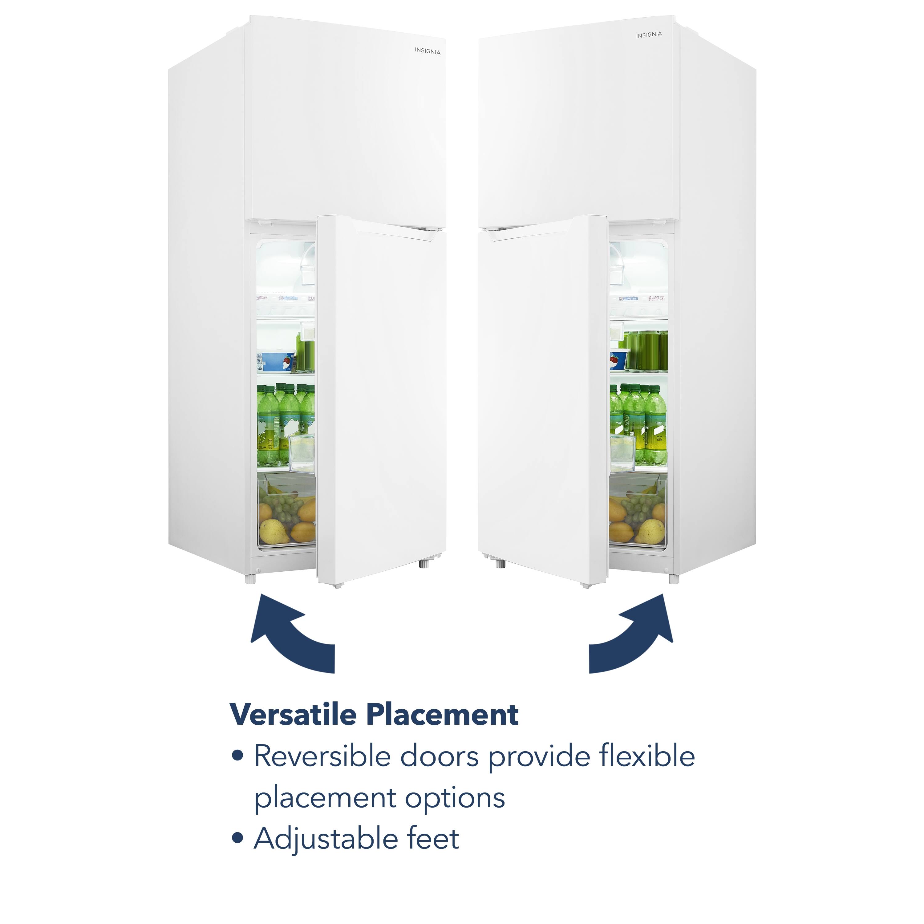 Versatile Placement Reversible doors provide flexible placement options Adjustable feet.