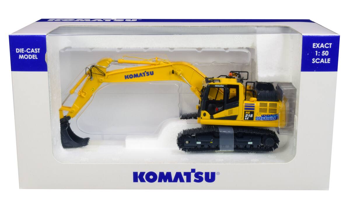 KOMATSU  
DIE-CAST MODEL  
KOMATSU  
KOMATSU  
EXACT 1:50 SCALE  
HB 215 SOLLOWERS LC Hybrid  
KOMATSU