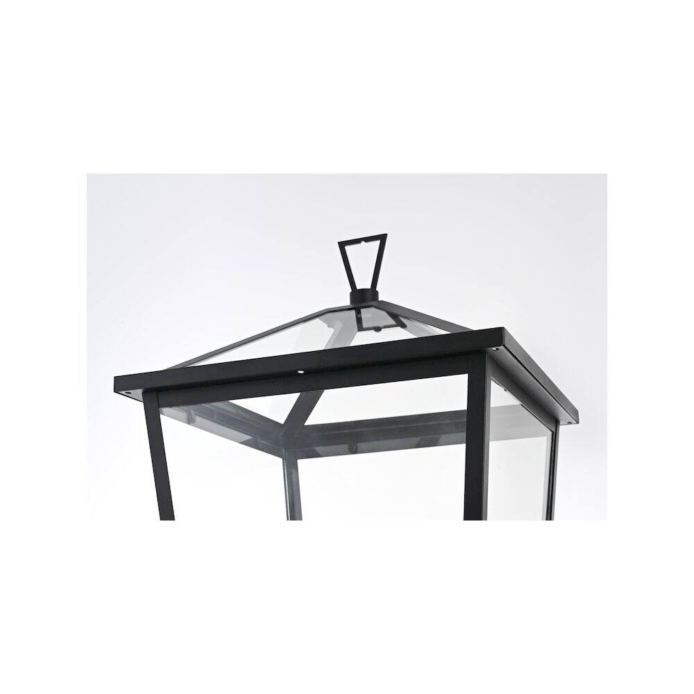 Back. Elegant Lighting - Oxford 7 inch Outdoor Pendant in Black - Black.