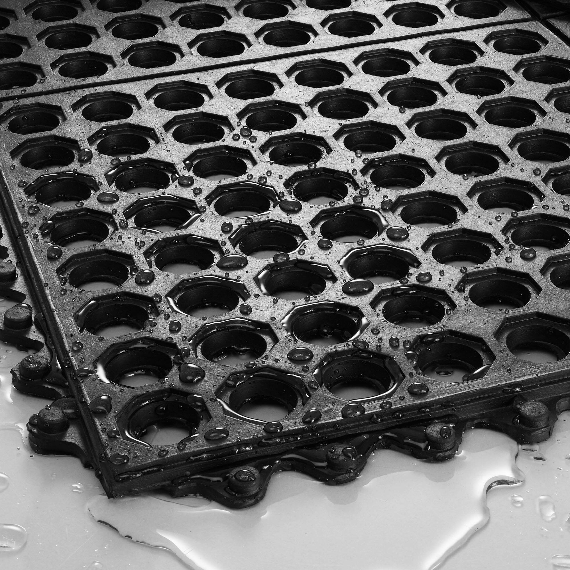 Alt View 5. GRIDMANN - Restaurant Floor Mats - Anti-Fatigue Non-Slip Rubber Drainage Mats - Black.