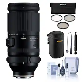 Bundle - Tamron - 150-500mm f/5-6.7 Di III VC VXD Lens for Sony E, with 82mm Filter Kit, Lens Case and Cleaning Kit