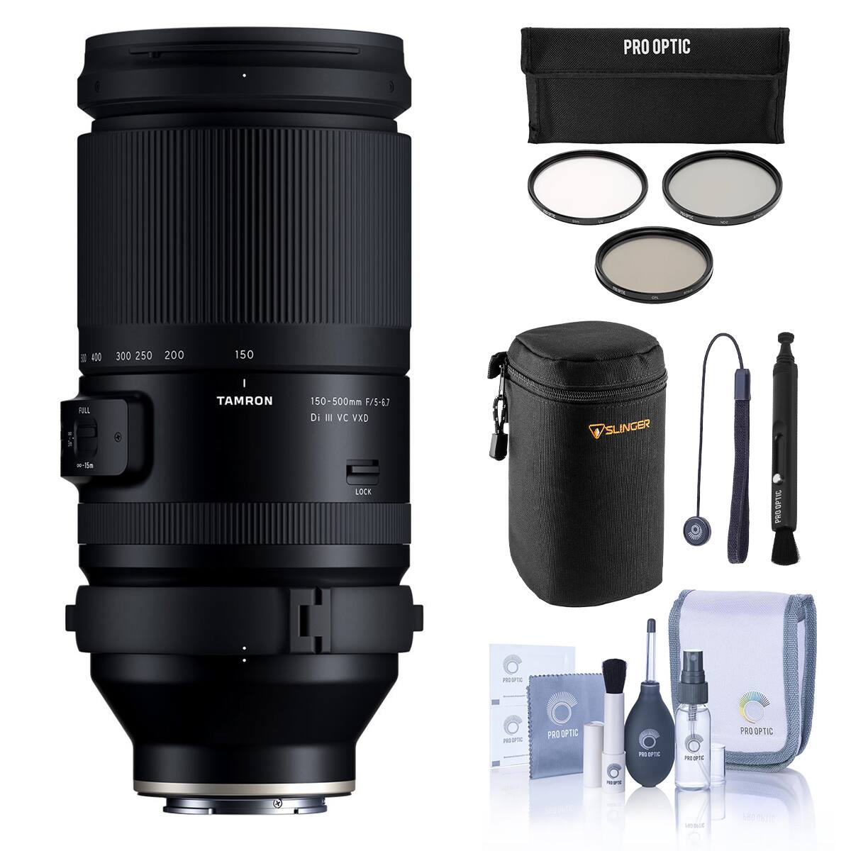 Bundle Tamron 150 500mm f/5 6.7 Di III VC VXD Lens for Sony E, with ...