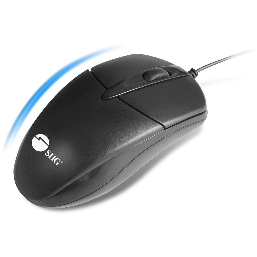 Alt View 1. SIIG Inc - SIIG 3 Buttons USB Optical Mouse - Smooth, precise and affordable USB 3-button optical mouse with scrolling wheel,1200 - Black.