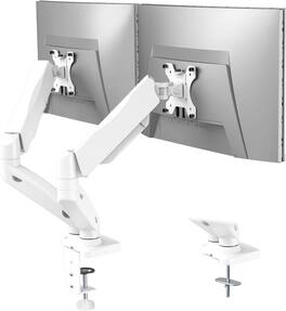 FINEAK - Dual Monitor Mount for 17-32 inch Computer Screens, Holds up to 22 lbs - White