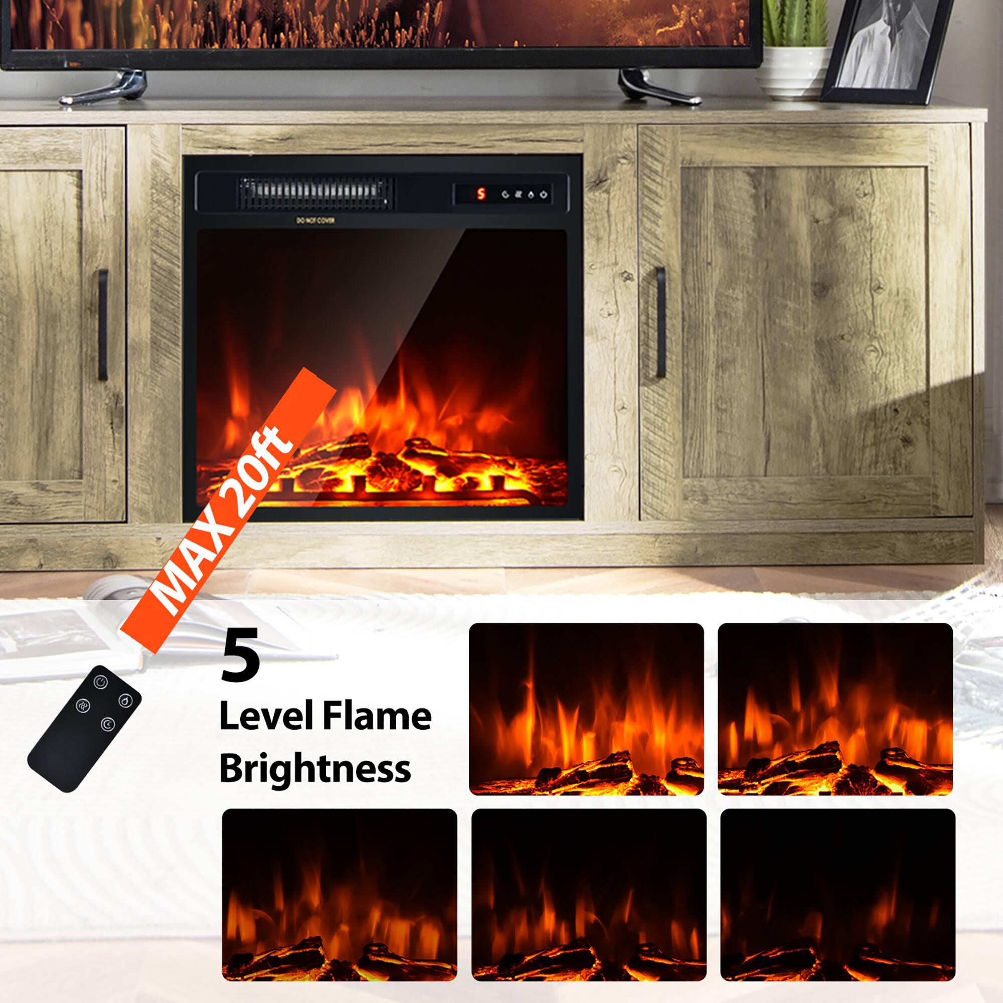 S - Cove 20ft  
MAX 5  
5 Level Flame Brightness
