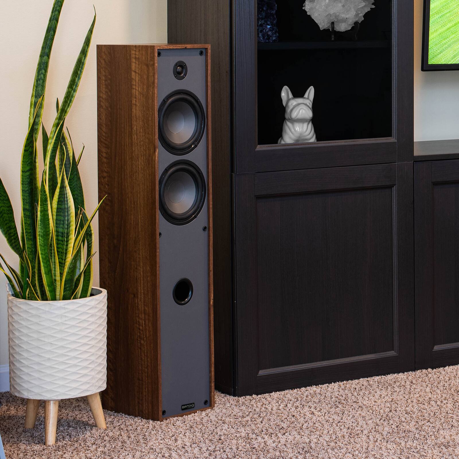 Alt View 3. Dayton Audio - Dayton Audio Classic T65 Floor-Standing Tower Speaker Pair Wood.