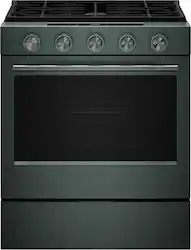 KitchenAid - 5.0 Cu. Ft. Slide-In Gas True Convection Range with Self Clean, Steam Clean, and 2-in-1 Burner - Juniper - Front_Zoom
