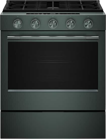 KitchenAid - 30 in. Wide 5 burners 5.0 cu. ft. Slide-In Gas True Convection Range with Self Clean, Steam Clean, and 2-in-1 Burner - Juniper