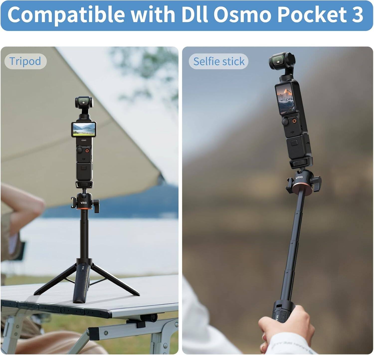 Compatible with Dll Osmo Pocket 3

Tripod

Selfie stick
