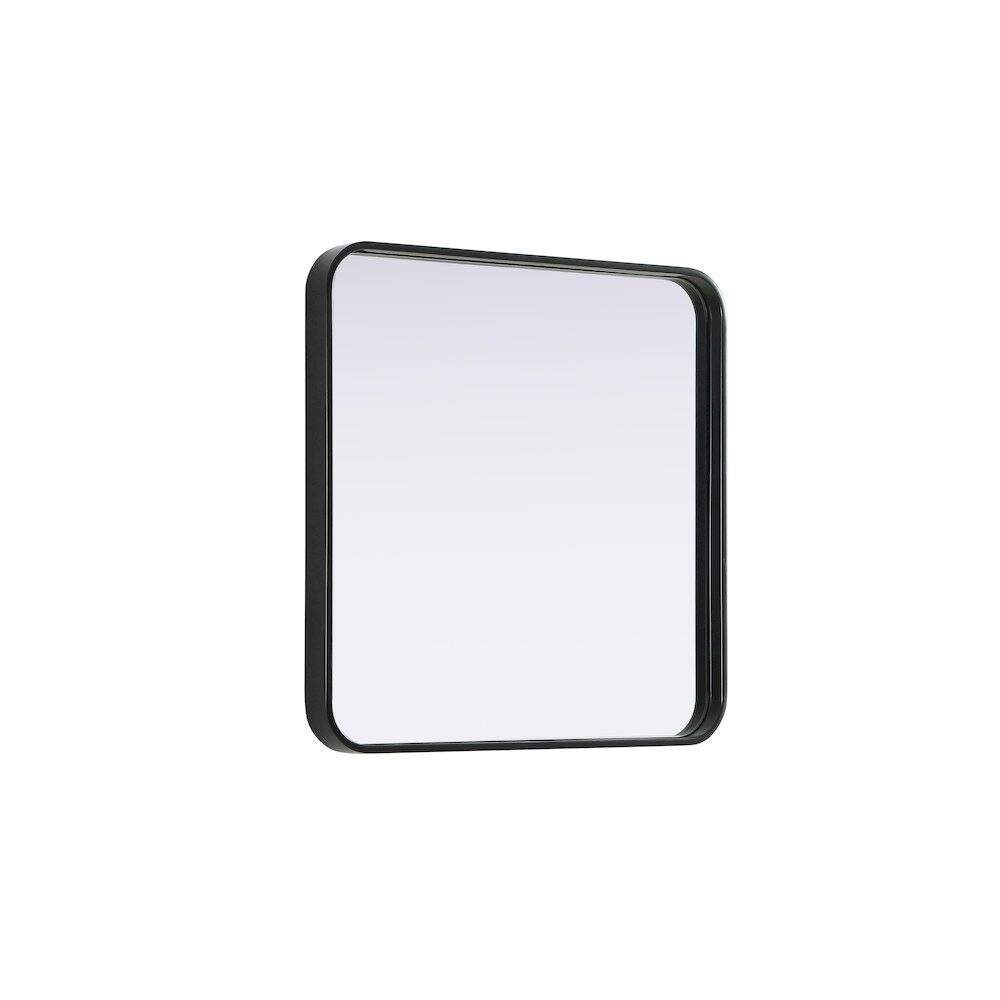 Alt View 1. Elegant Decor - Contour Metal Square Mirror 24x24 in Black - Black.