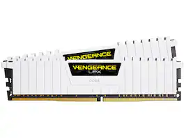 CORSAIR - Vengeance LPX 16GB (2 x 8GB) 288-Pin PC RAM DDR4 3200 (PC4 25600) Desktop Memory Model CMK16GX4M2E3200C16W - White