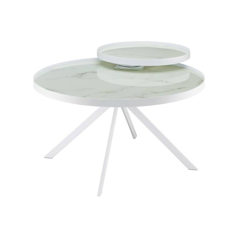 Alt View 2. Coaster Co. of America - Briggs 3-piece Round Coffee and End Table Set White - White.