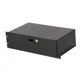 On Stage Stands - OnStage RDLS3000 3U Locking Rack Drawer, Shallow (RDLS 3000) - Black