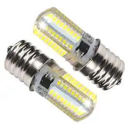 HQRP - 2-Pack Sewing Machine LED Light Bulbs - 5/8 in Screw Base, 110 V Warm White, Dimmable