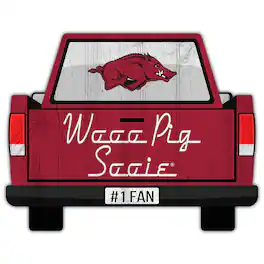 Fan Creations - Arkansas Razorbacks 12'' x 12'' Truck Back D-cor - Multicolor