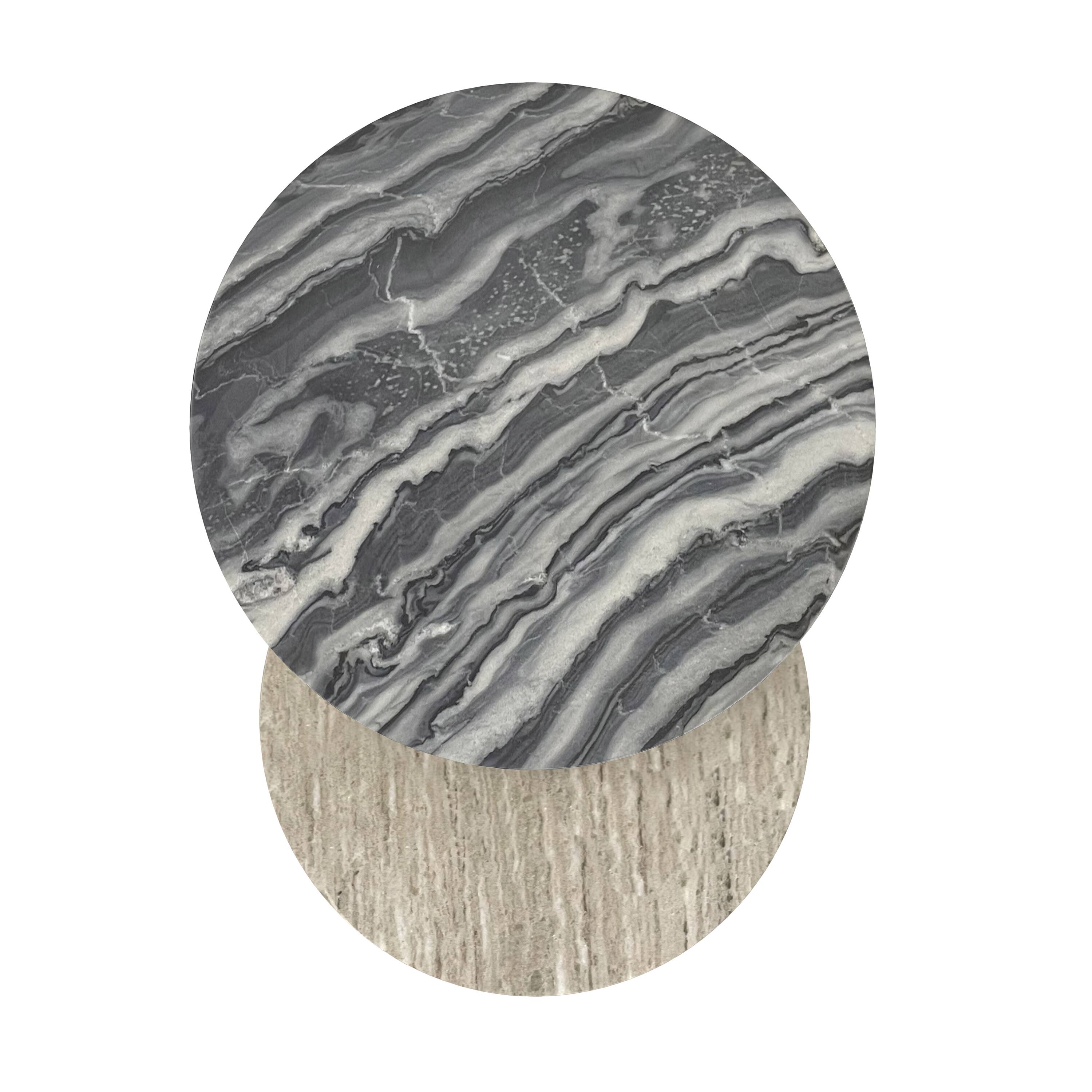 Back. Simpli Home - Ashley Modern Contemporary 16 inch Wide Metal 2 Pc Nesting Table in Gold , Fully Assembled - Gold.