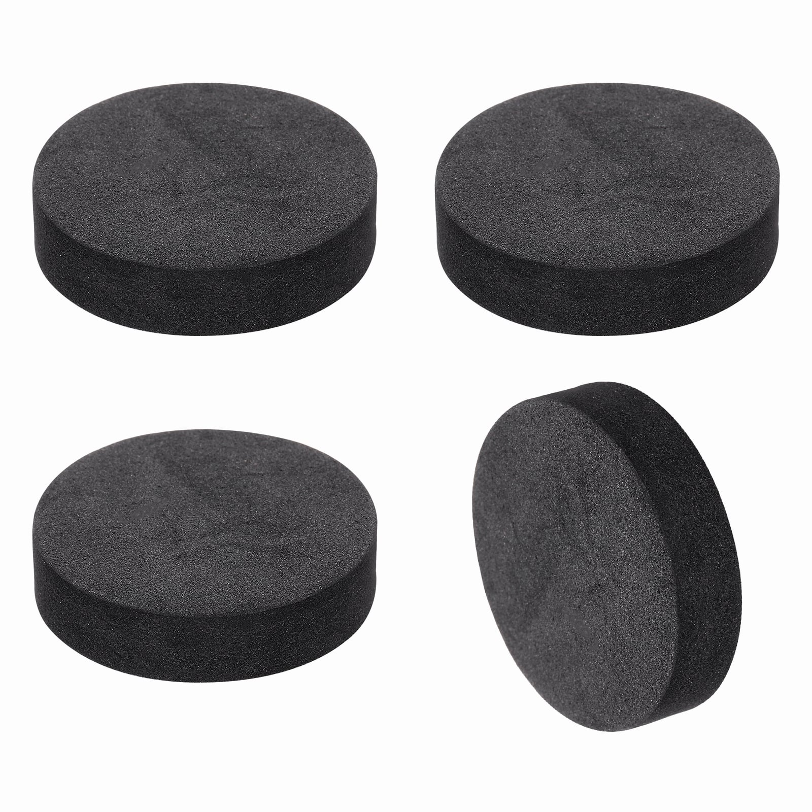 Unique Bargains - 4pcs Single Sided Speaker Isolation Feet Pads, 40x10mm Non Slip Foam Shock Absorption Pad for Amplifier Speaker - Black