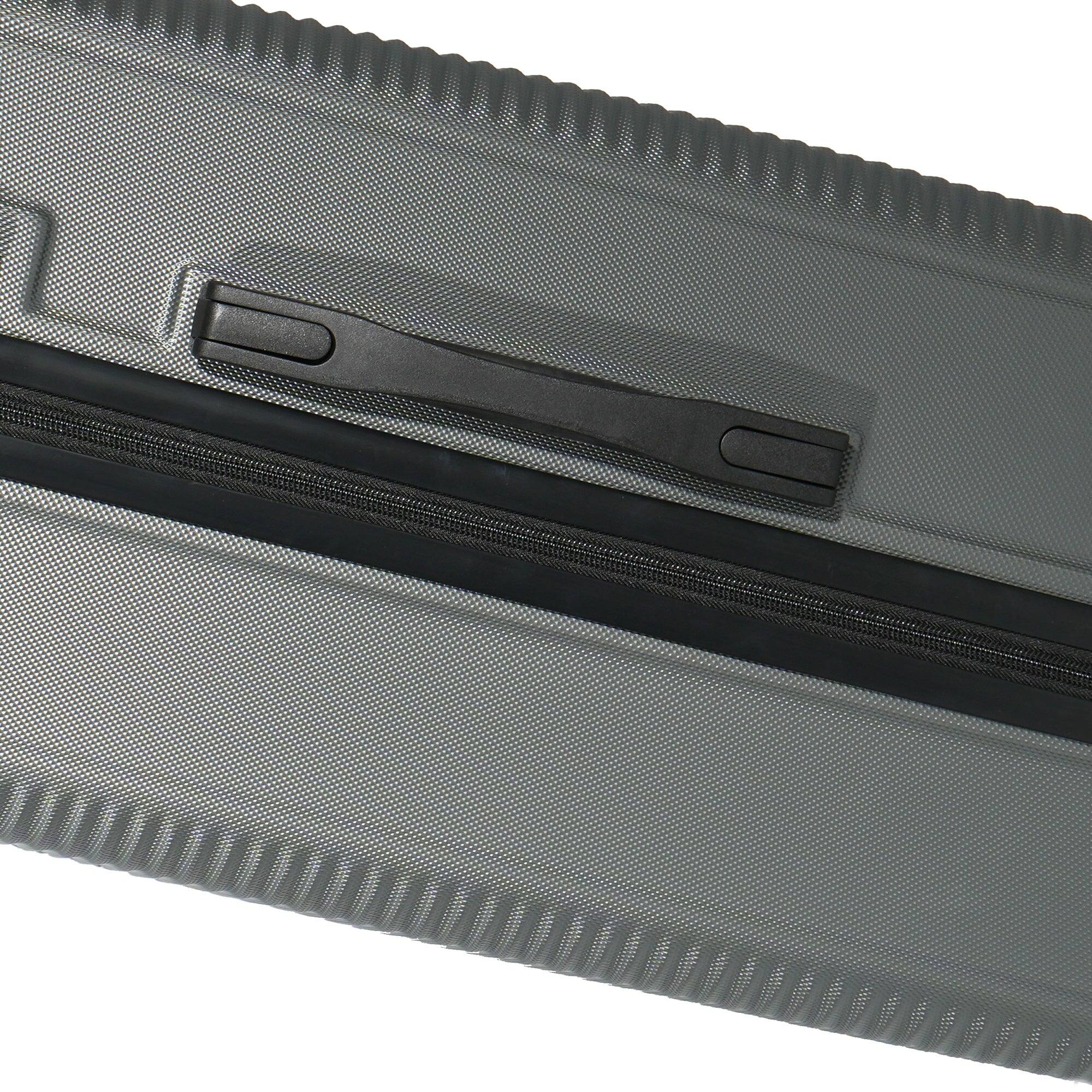 Alt View 8. BreeBe - 3-Piece Luggage Set ABS Lightweight & Durable Suitcase with Spinner Wheels, TSA Lock, (20/24/28), Dark Grey - Dark Grey.