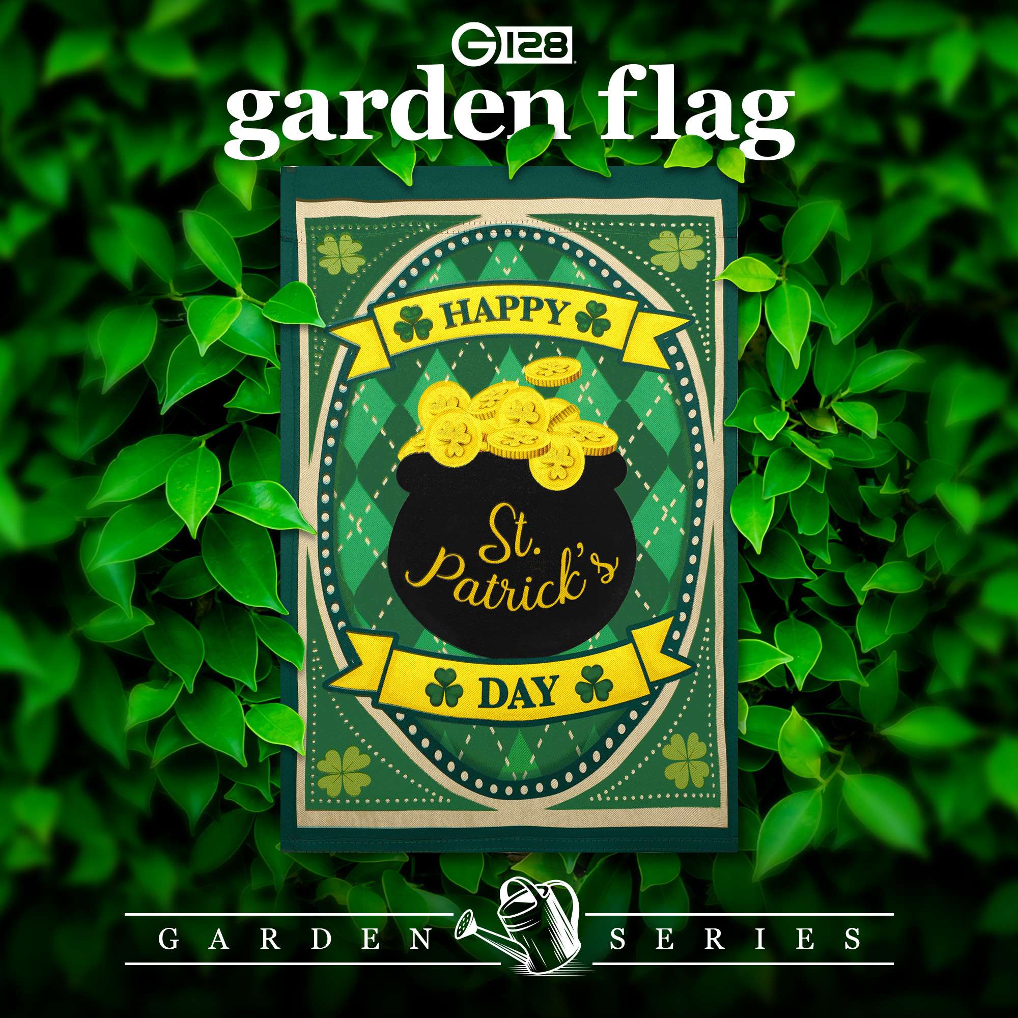G 128 garden flag HAPPY St. Patrick's DAY GARDEN SERIES