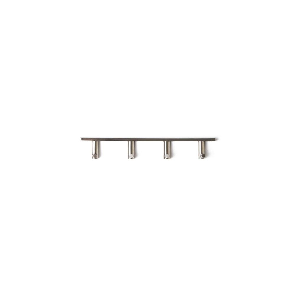 Alt View 1. Alfi - Brushed Nickel Wall Mounted 4 Prong Robe / Towel Hook - Silver.