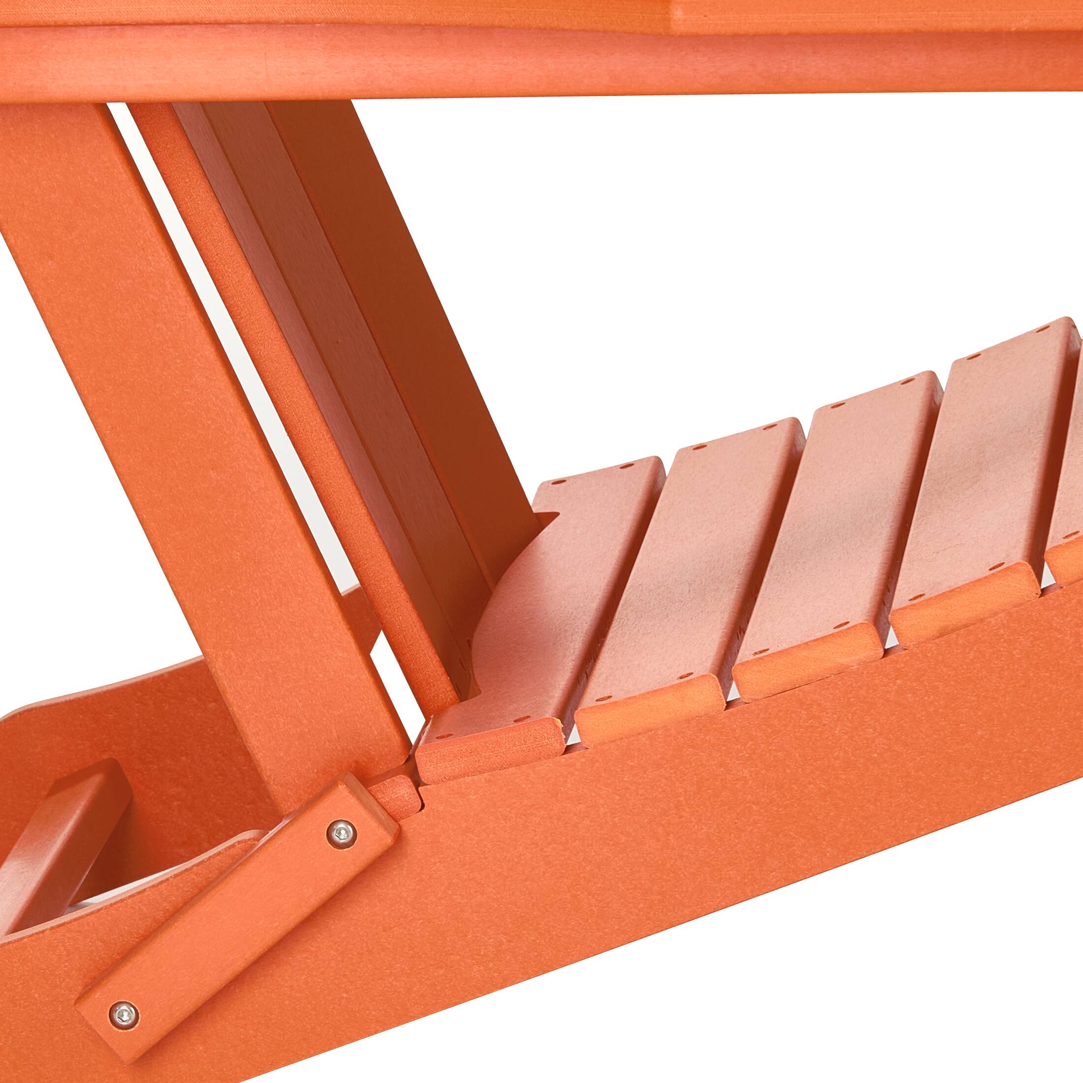 Alt View 5. WestinTrends - WestinTrends Malibu Outdoor HDPE Folding Poly Adirondack Chairs (Set of 2) - Orange.