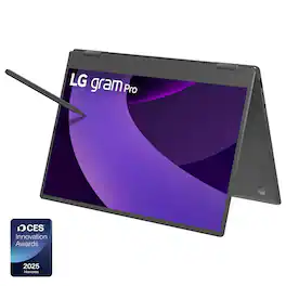 LG - gram Pro 2in1 16" OLED Touch Screen Laptop - Intel Core Ultra7 255H with 16GB RAM - 1TB SSD - Obsidian Black