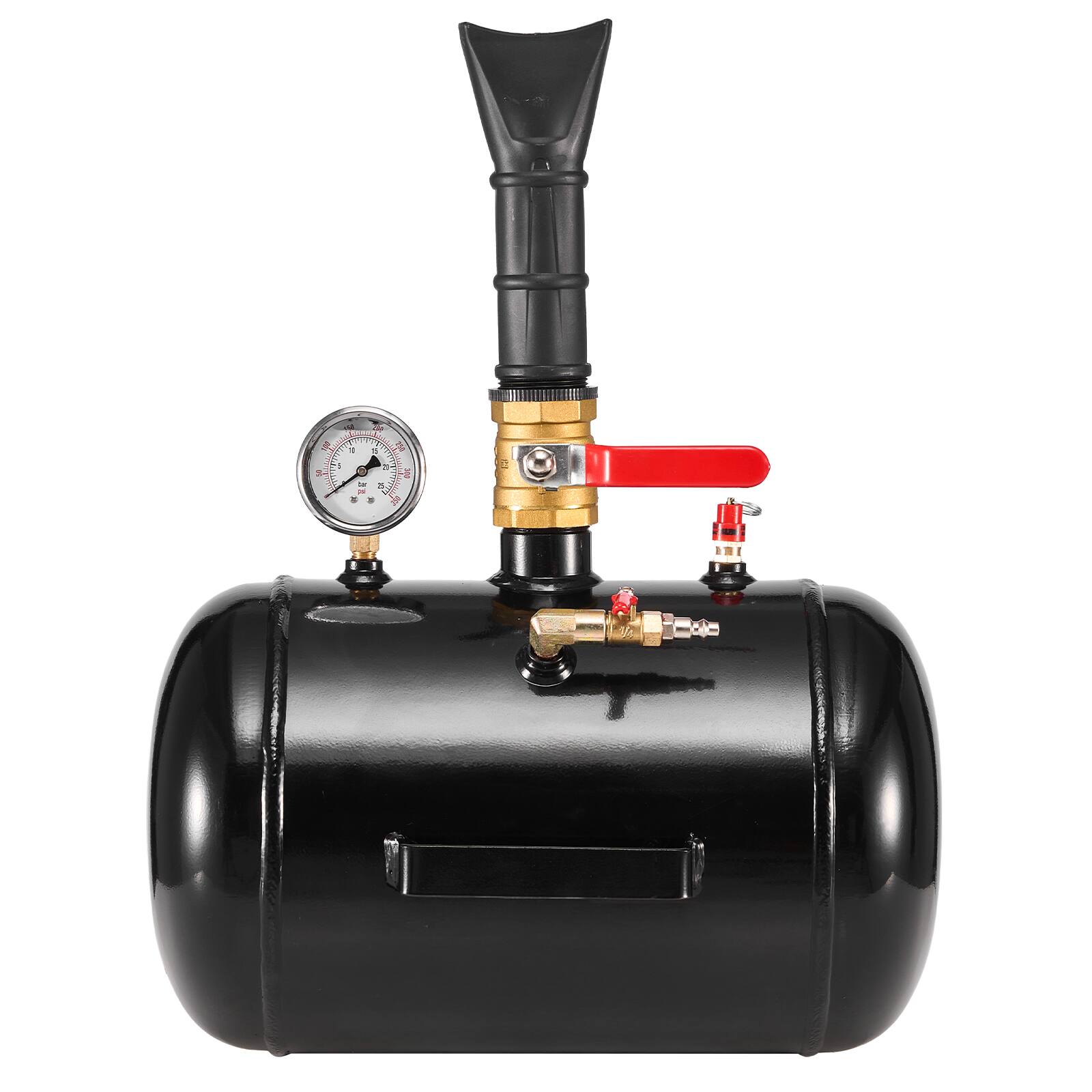 Front. VEVOR - Air Tire Bead Seater, 5 Gal / 18.9 L, Heavy Duty Tire Bead Blaster Tool, 87-116 PSI Operating Pressure - Black.