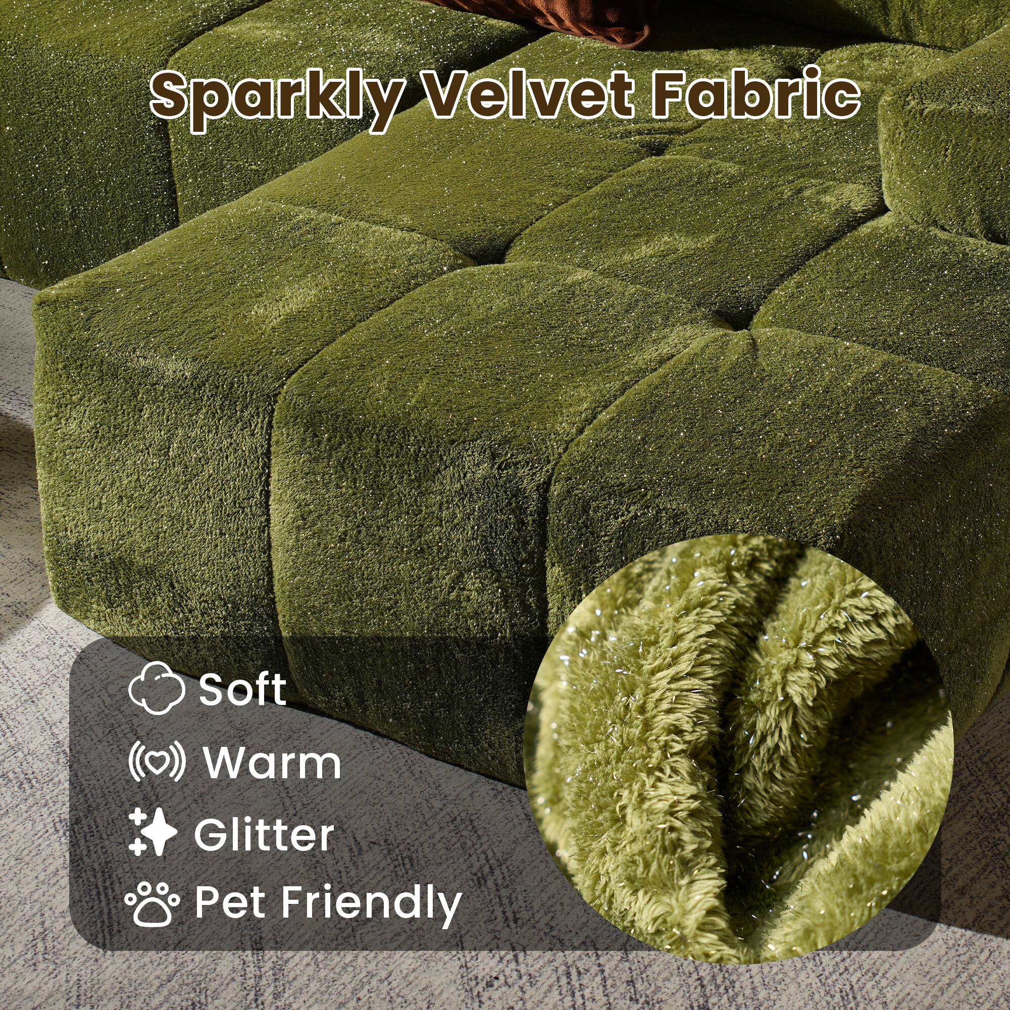Sparkly Velvet Fabric

- Soft
- Warm
- Glitter
- Pet Friendly