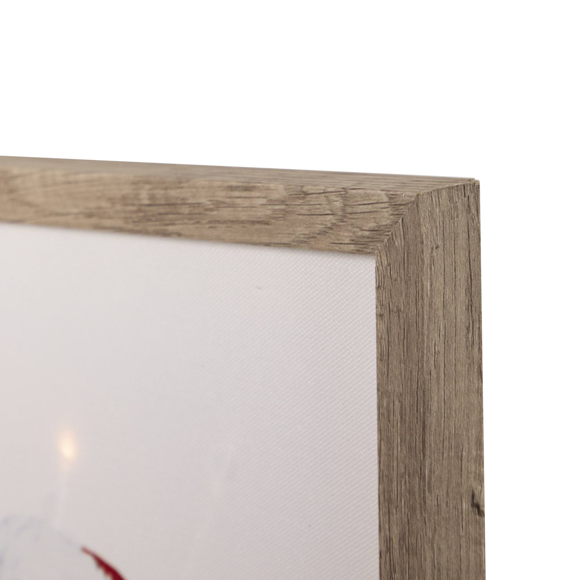 Alt View 4. Northlight - 19" Lighted Norman Rockwell 'Santa Eating Milk and Cookies' Christmas Wall Art - Red.