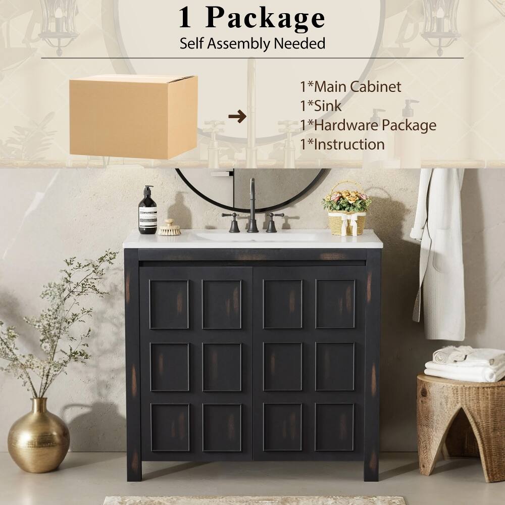 1 Package  
Self Assembly Needed  

1*Main Cabinet  
1*Sink  
1*Hardware Package  
1*Instruction
