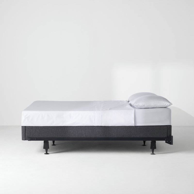 Left. Hivvago - Hivvago Twin/Twin XL Steel Metal Bed Frame with Bolt-on Headboard Brackets - Gray.